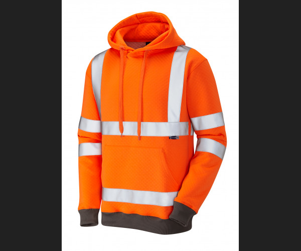 LEO GOODLEIGH Leo EcoViz Hooded Sweatshirt HV ORANGE