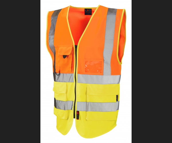 LEO LYNTON Leo EcoViz Superior Waistcoat HV ORANGE/HV YELLOW