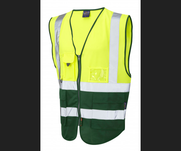 LEO LYNTON Leo EcoViz Superior Waistcoat HV YELLOW/BOTTLE