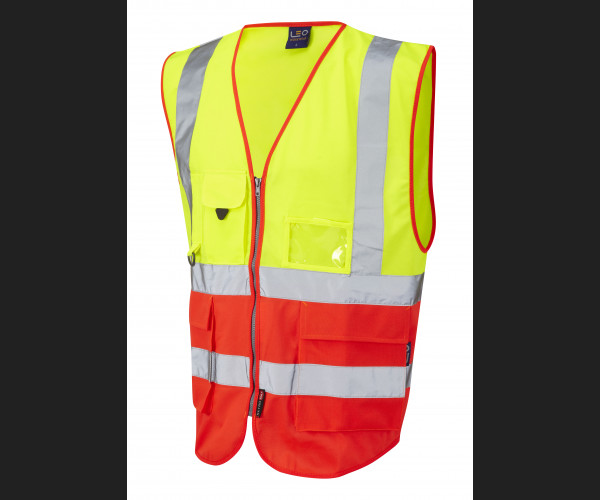 LEO LYNTON Leo EcoViz Superior Waistcoat HV YELLOW/HV RED