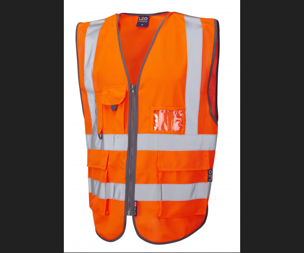 LEO BARNSTAPLE Leo EcoViz Rail Superior Waistcoat HV ORANGE