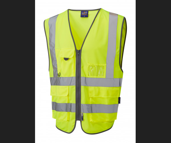 LEO BARNSTAPLE Leo EcoViz Rail Superior Waistcoat HV YELLOW