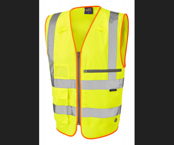 LEO FORELAND Leo EcoViz Tablet Pocket Superior Waistcoat HV YELLOW