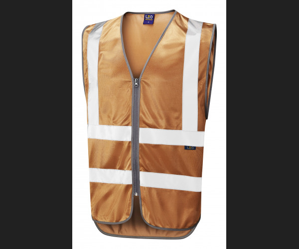 LEO COMMODORE Leo Zipped Reflective Waistcoat BRONZE