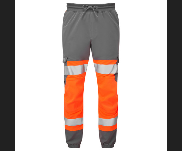 LEO HAWKRIDGE Leo EcoViz High Performance 4X Stretch Trouser HV ORANGE/GREY