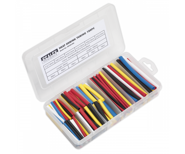 Heat Shrink Tubing Assortment 180pc 50 & 100mm Mixed Colours