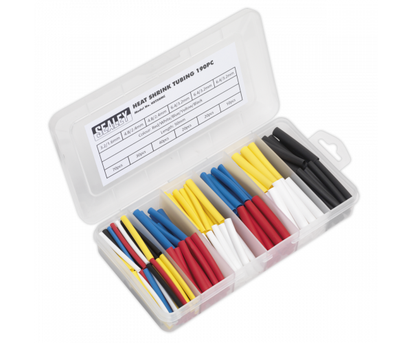 Heat Shrink Tubing Assortment 190pc 50mm Mixed Colours