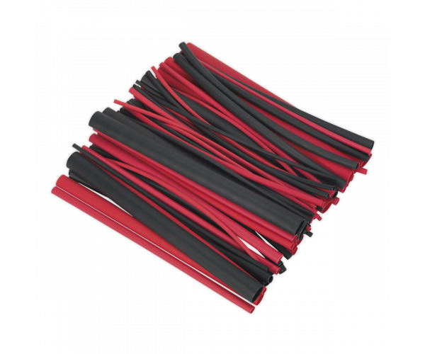 Heat Shrink Tubing Assortment 72pc Black & Red Adhesive Lined 200mm