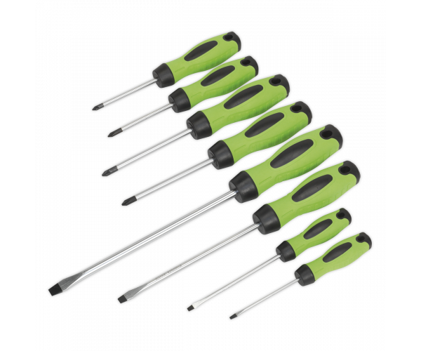 Screwdriver Set 8pc Hi-Vis Green