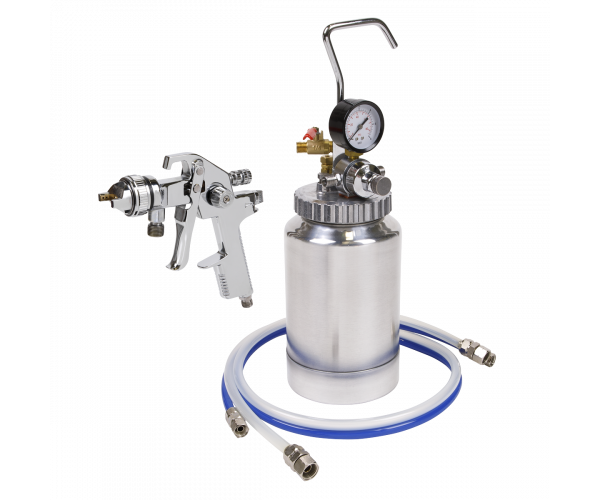 HVLP Pressure Pot System with Spray Gun & Hoses 1.7mm Set-Up