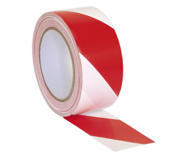 Hazard Warning Tape 50mm x 33m Red/White