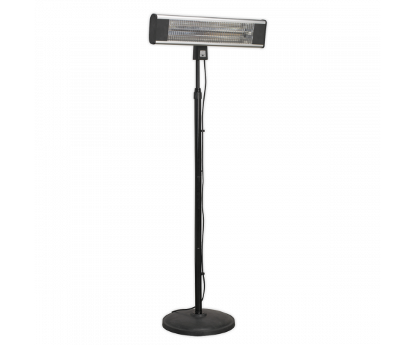 High Efficiency Carbon Fibre Infrared Patio Heater 1800W/230V with Telescopic Floor Stand