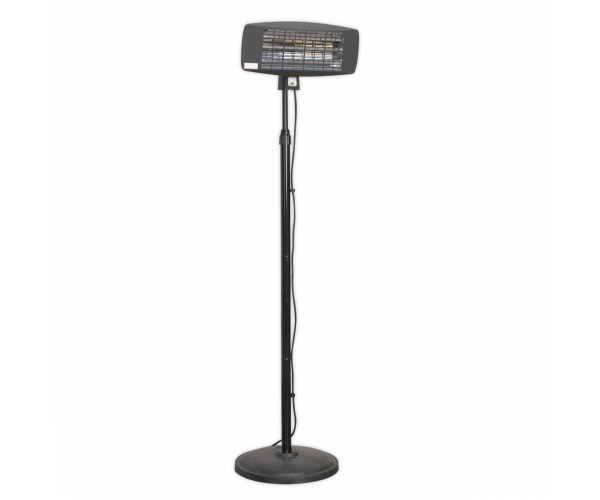 Infrared Quartz Patio Heater 2000W/230V with Telescopic Floor Stand