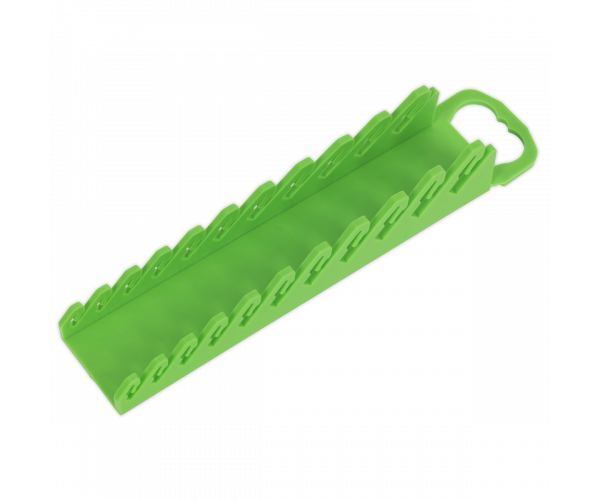 Spanner Rack Capacity 10 Stubby Spanners - Hi-Vis Green