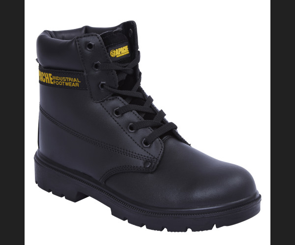 APACHE AP300 BLACK 6 EYE SAFETY BOOT