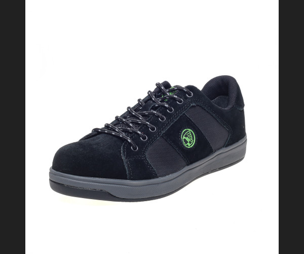 APACHE KICK BLACK  BLACK SUEDE CUP SOLE SAFETY TRAINER