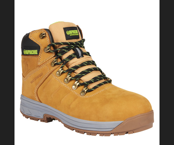 APACHE MOOSE JAW WHEAT WHEAT LEATHER WATERPROOF SAFETY BOOT - XTS OUTSOLE