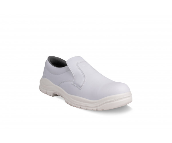 Titan ProTek White S2 Microfibre Safety Shoes – Slip-On, Steel Toe
