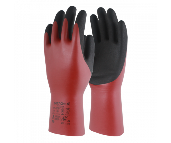 BETACHEM - DUAL COATED NITRILE CHEMICAL GAUNTLET