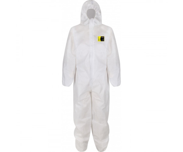 DBX100 Type 5/6 base coverall WHITE - SMS with Anti-Static Properties