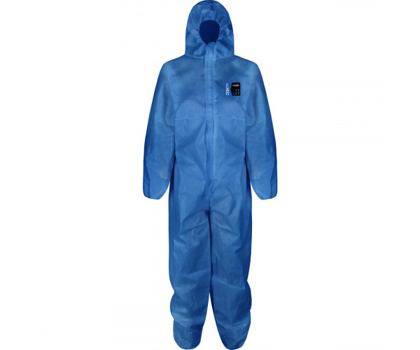 DBX103 Type 5/6 base coverall BLUE - SMS with Anti-Static Properties