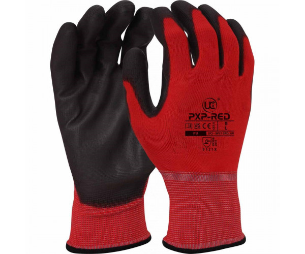 PXP-RED - PU Coated Polyester Glove