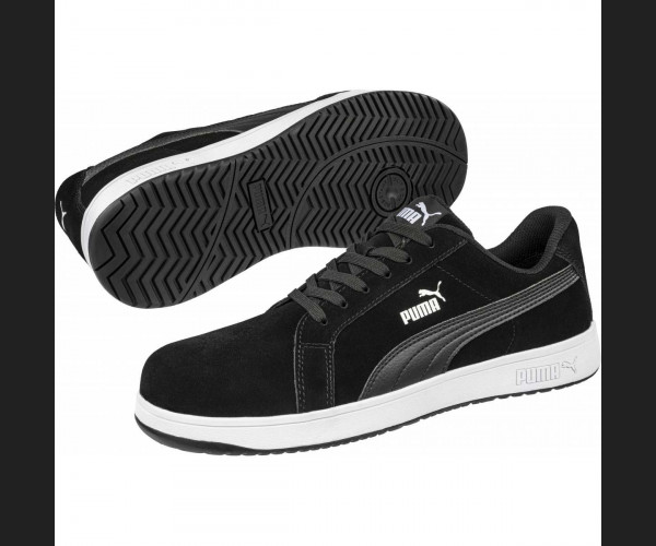 PUMA SAFETY ICONIC SUEDE BLACK LOW S1PL ESD