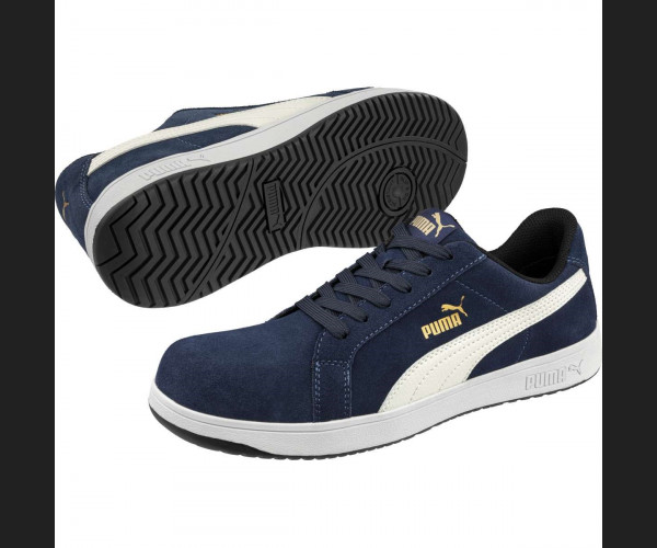 PUMA SAFETY ICONIC SUEDE NAVY LOW S1PL ESD