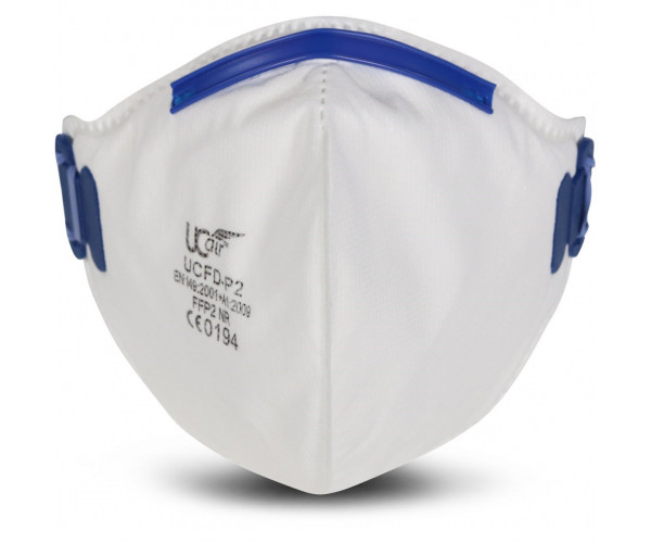 UCFD-P2 - FOLD FLAT FFP2 UNVALVED (BOX OF 20) Disposable Fold Flat Respirator Unvalved (APF 10)