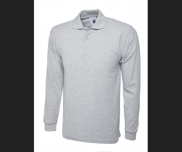 UNEEK UC113 LONGSLEEVE POLOSHIRT Heather Grey