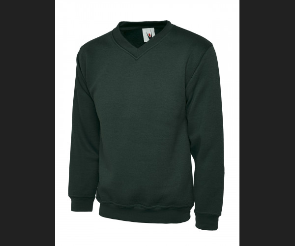 UNEEK UC206 CHILDRENS V NECK SWEATSHIRT Bottle Green