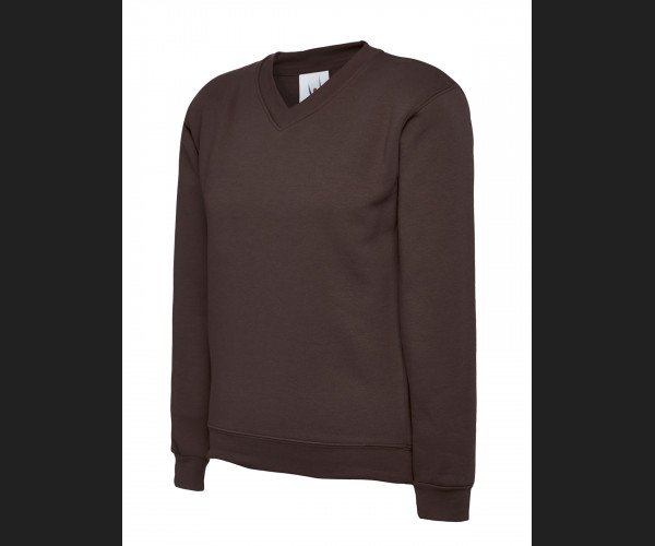 UNEEK UC206 CHILDRENS V NECK SWEATSHIRT Brown