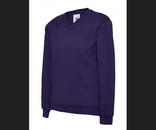 UNEEK UC206 CHILDRENS V  NECK SWEATSHIRT Purple