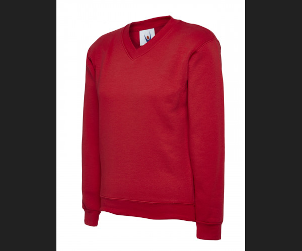 UNEEK UC206 CHILDRENS V  NECKSWEATSHIRT Red