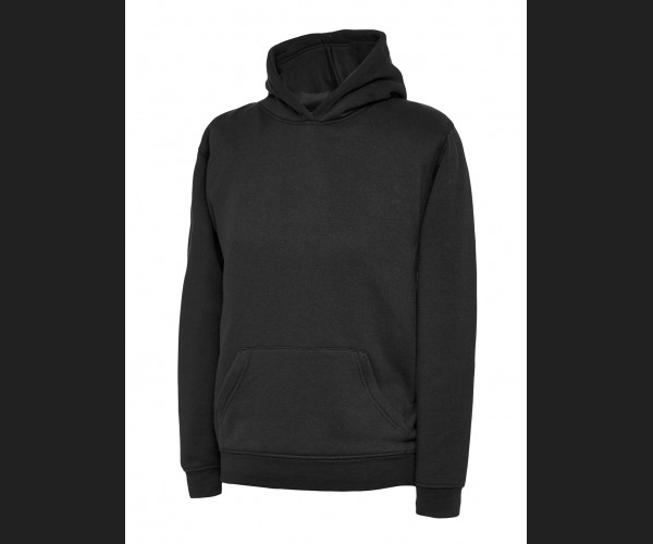 UNEEK UC503 CHILDRENS HOODED SWEATSHIRT Black