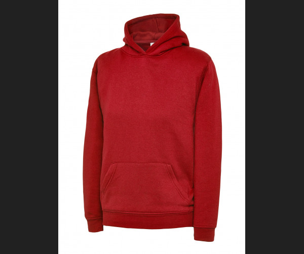 UNEEK UC503 CHILDRENS HOODED SWEATSHIRT Red