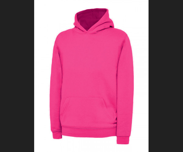 UNEEK UC503 CHILDRENS HOODED SWEATSHIRT Hot Pink