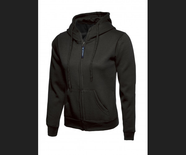 UNEEK UC505 LADIES CLASSIC  HOODED SWEATSHIRT Black