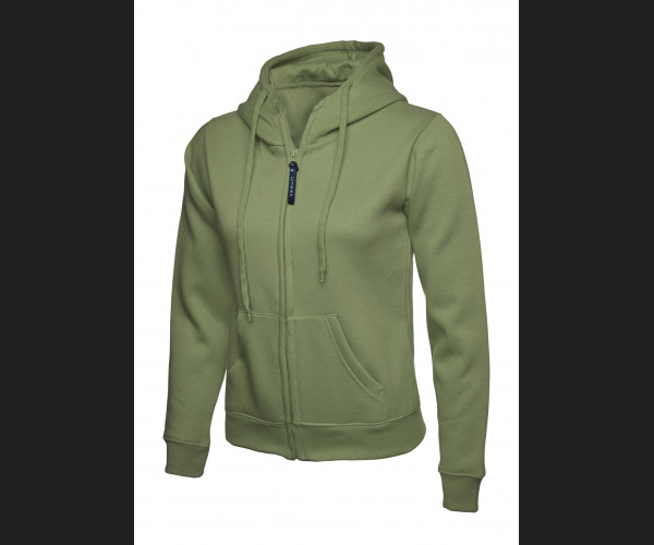 UNEEK UC505 LADIES CLASSIC  HOODED SWEATSHIRT Olive