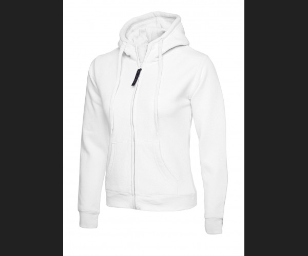 UNEEK UC505 LADIES CLASSIC  HOODED SWEATSHIRT White