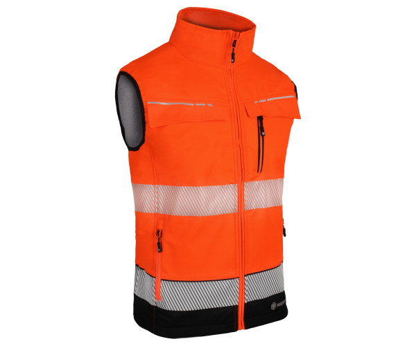 DELTIC HI-VIS GILET TWO TONE ORANGE NAVY