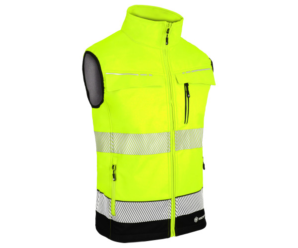 DELTIC HI-VIS GILET TWO TONE YELLOW NAVY